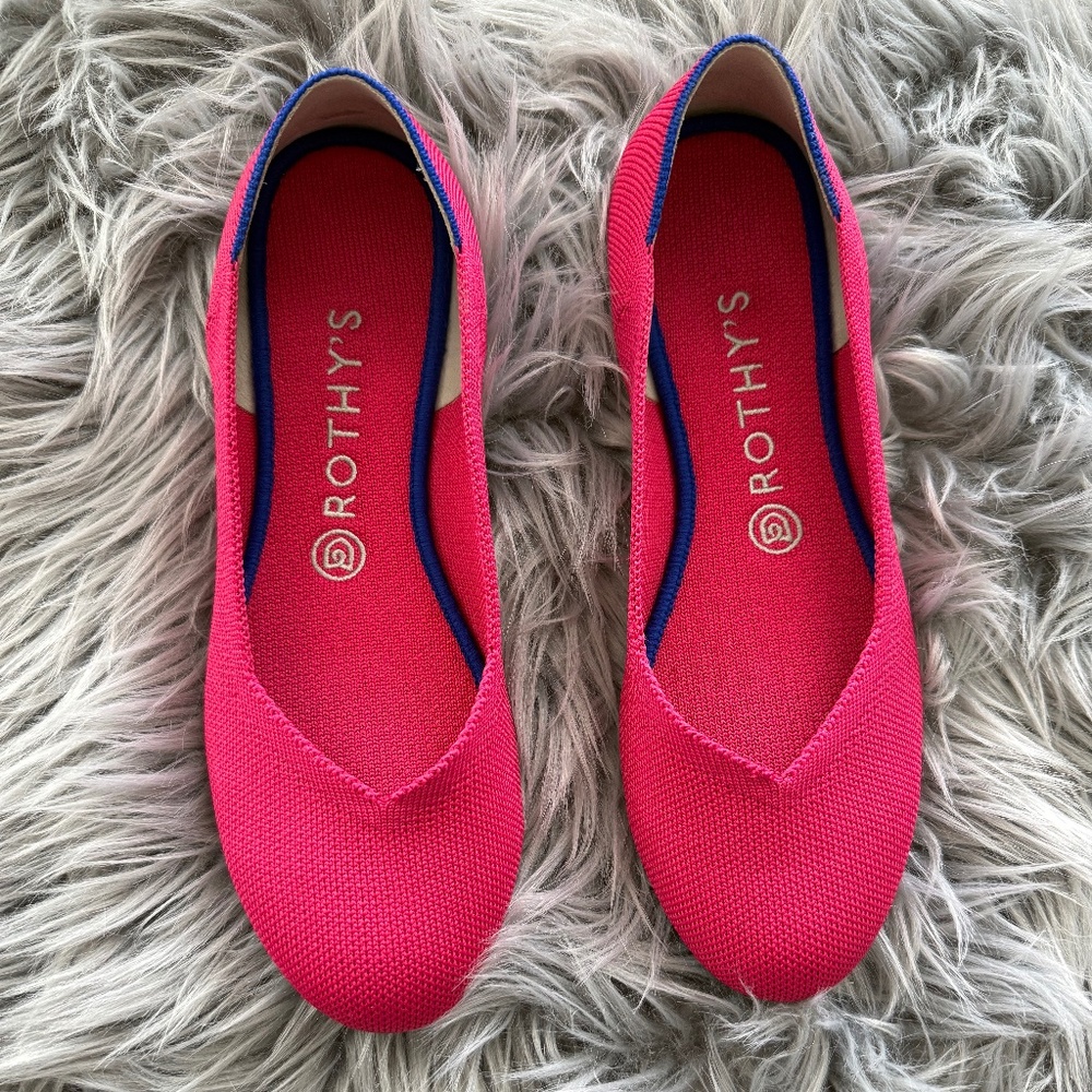 Rothy's Hot Pink Flats 8.5